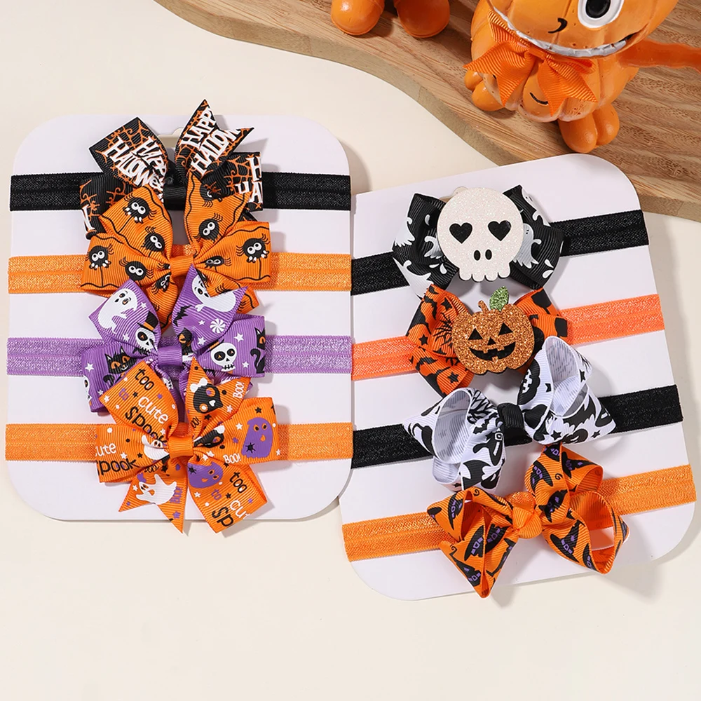 4pcs Halloween Skull Headed Pumpkin Headband Sequins Hair Bow Newborn Festival Party Hairband Kids Baby Hair Accessories Gift
4pcs Halloween Skull Headed Pumpkin Headband Sequins Hair Bow Newborn Festival Party Hairband Kids Baby Hair Accessories Gift