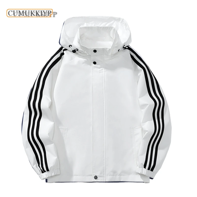 2023 New Hooded Windbreaker Jackets Men Long Sleeve Black Fashion Zipper Autumn Top Trench Coat Male Pocket Bomber White Blue
2023 New Hooded Windbreaker Jackets Men Long Sleeve Black Fashion Zipper Autumn Top Trench Coat Male Pocket Bomber White Blue