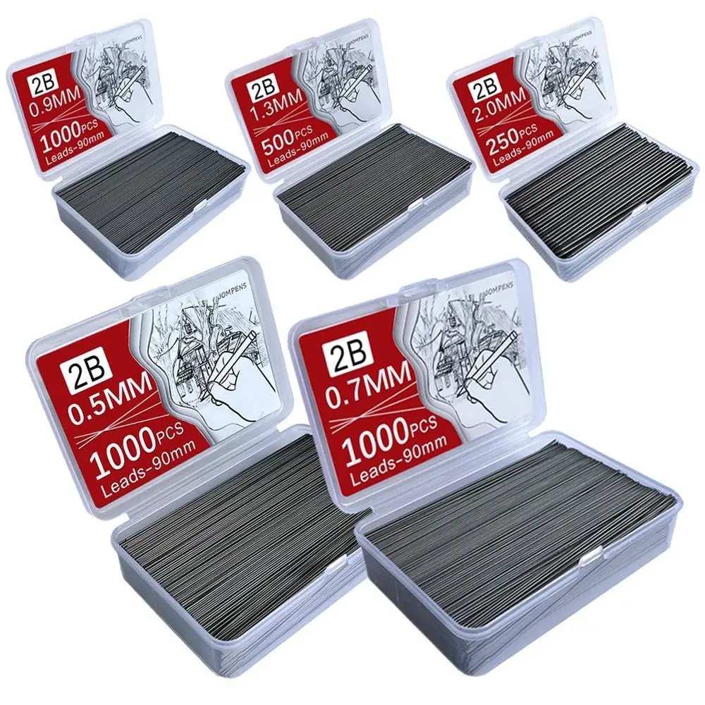 1000PCS/Box Mechanical Pencil Lead Core Black Graphite Automatic Pencil Replacement Refills Writing Tools 0.5/0.7/0.9/1.3/2.0mm
1000PCS/Box Mechanical Pencil Lead Core Black Graphite Automatic Pencil Replacement Refills Writing Tools 0.5/0.7/0.9/1.3/2.0mm
