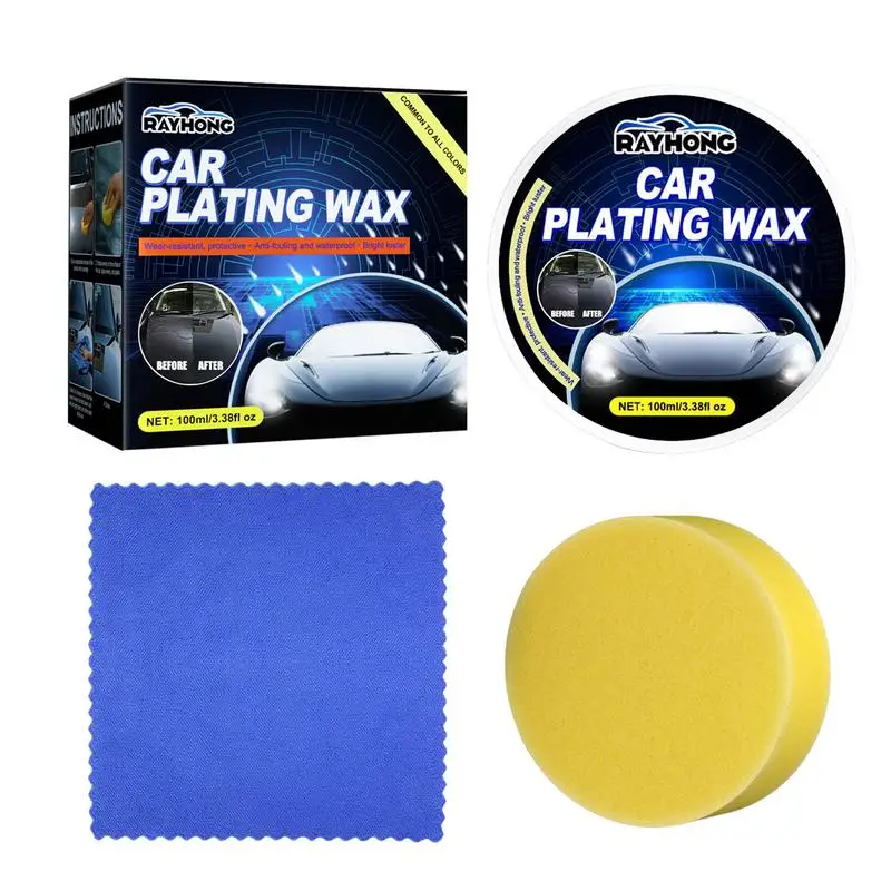 

100ml Car Polish Car Wax Crystal Plating Set Quick Top Coat Car Care Wax Polish Waterproof Film Coating Formula Mirror Shine Wax