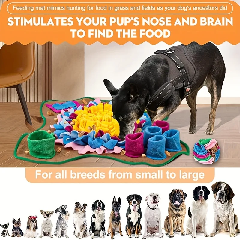 Pet Sniffing Training Mat Dogs Cats Educational Stress 9 Pet Supplies