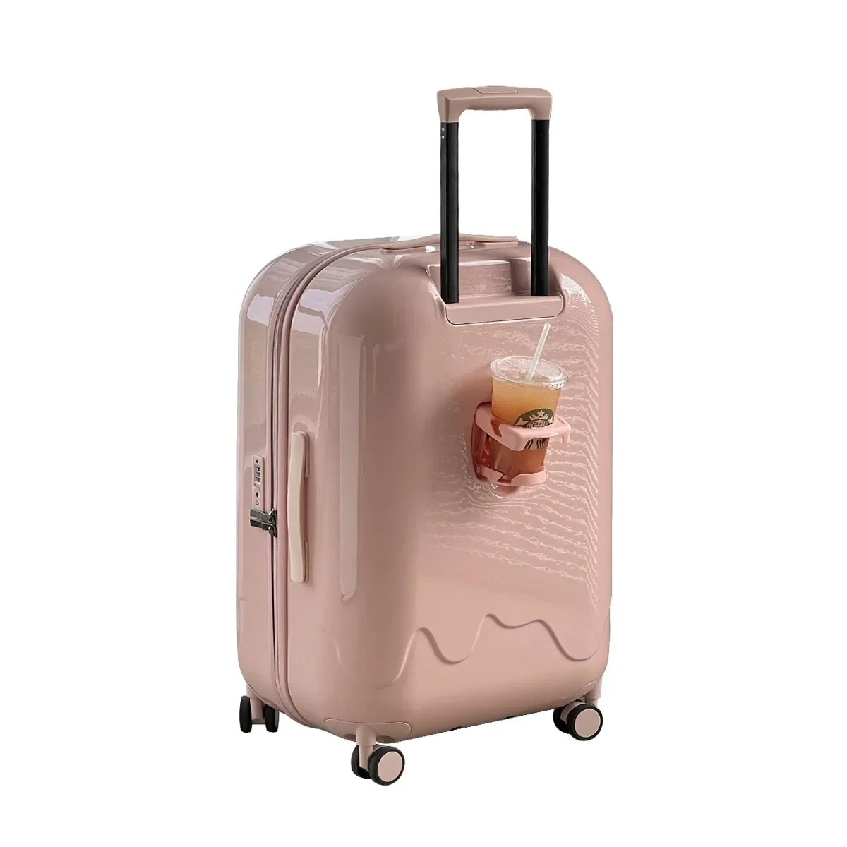 

Ice Cream Bubble Luggage Women's Lightweight Mute Universal Wheel Trolley Case Solid Suitcase 20-Inch Boarding Password Suitcase