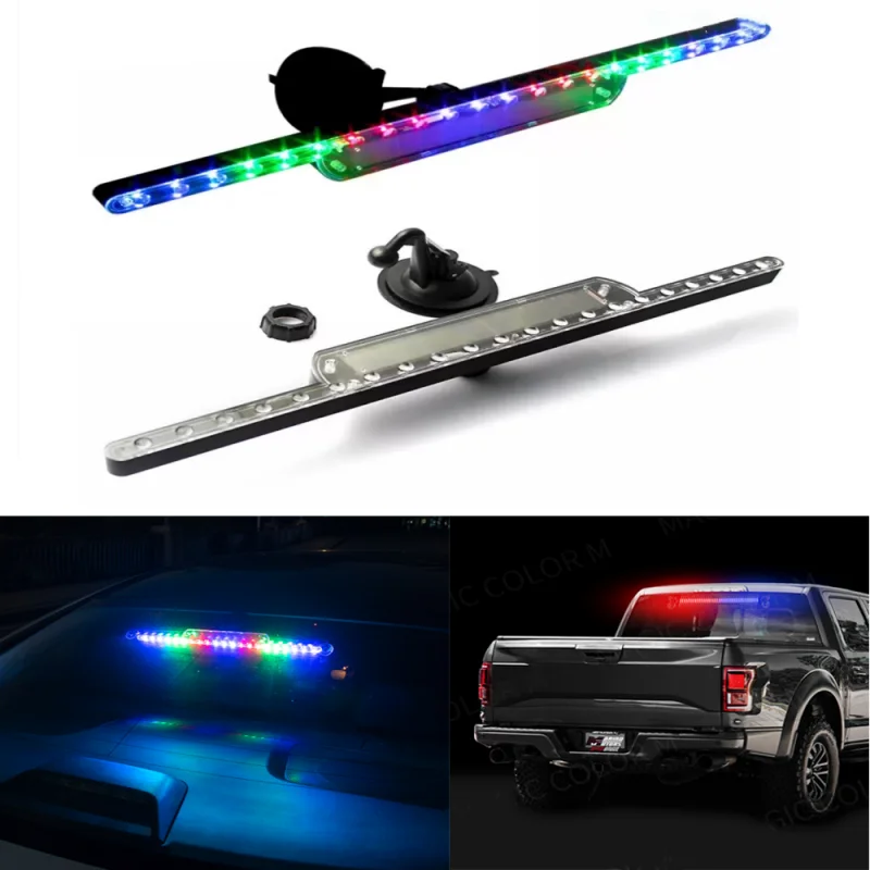 

Car Emergency Light Solar RGB Car Strobe Warning Light Multifunction Decoration Anticollision Night Driving Safety Auto Accessor
