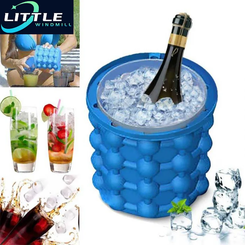 Silicone ice Cube Maker Ice Cube Mold Tray Portable Bucket Wine Ice Cooler Beer Cabinet Kitchen Tools Drinking Whiskey Freeze
Silicone ice Cube Maker Ice Cube Mold Tray Portable Bucket Wine Ice Cooler Beer Cabinet Kitchen Tools Drinking Whiskey Freeze