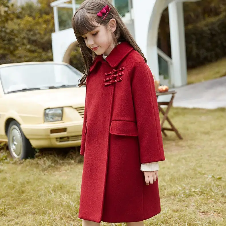 Korean Teenager Girls Woolen Jacket for Girl Red Winter Wool Coats Mid-Length New Year Clothes Childrens Clothing 10 12Y Autumn
Korean Teenager Girls Woolen Jacket for Girl Red Winter Wool Coats Mid-Length New Year Clothes Childrens Clothing 10 12Y Autumn