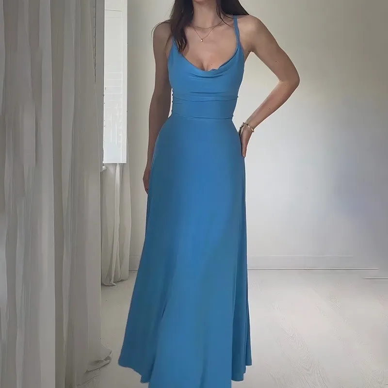 Summer 2023 Women Sleeveless High Waisted Sheath Long A-line Dresses Lady Prom Vestidos Sexy Backless Sling Maxi Dress
Summer 2023 Women Sleeveless High Waisted Sheath Long A-line Dresses Lady Prom Vestidos Sexy Backless Sling Maxi Dress