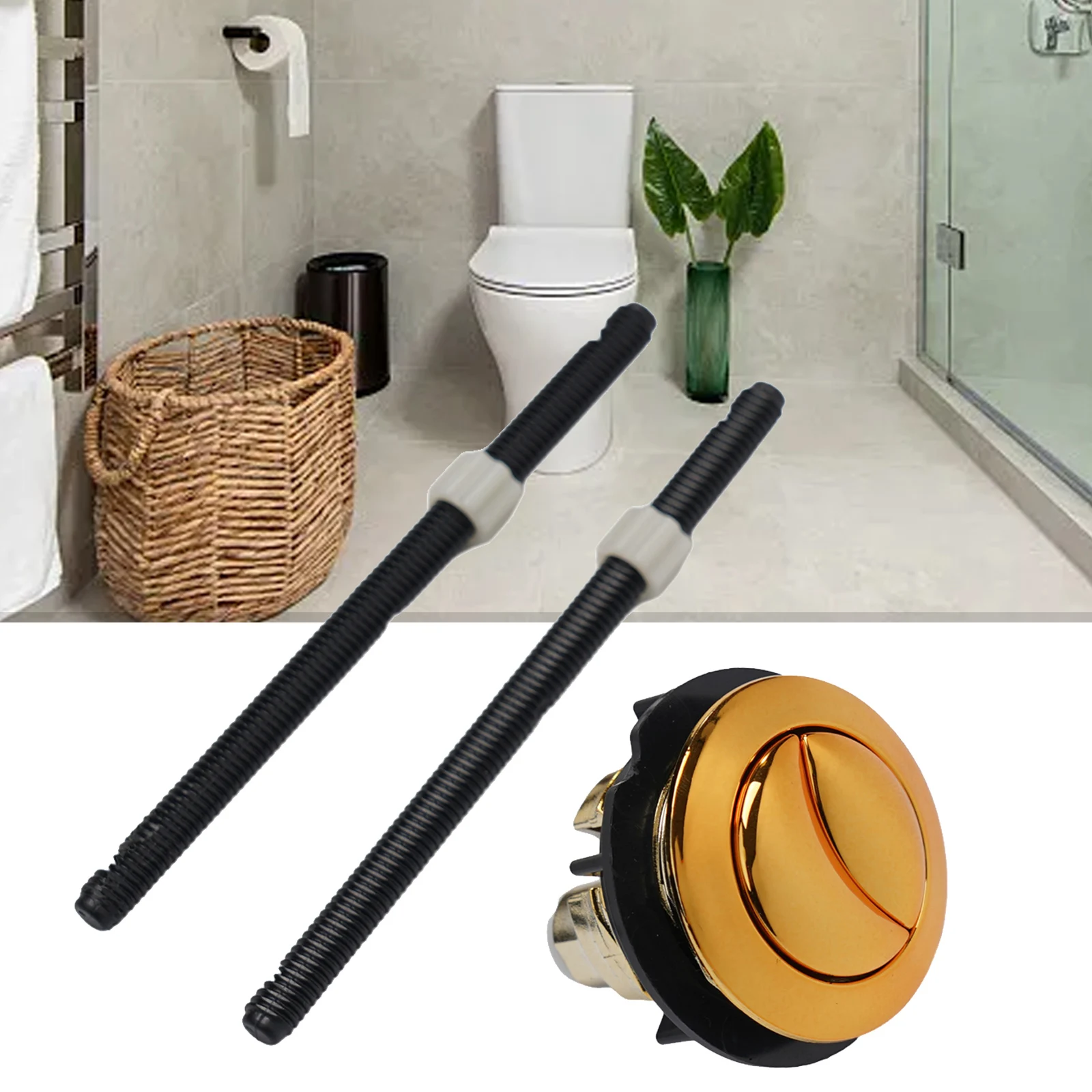 Gold Toilet Push Button 38mm Dual Flush Button Easy to Install Compatible with Most Toilets and Water Tanks
Gold Toilet Push Button 38mm Dual Flush Button Easy to Install Compatible with Most Toilets and Water Tanks