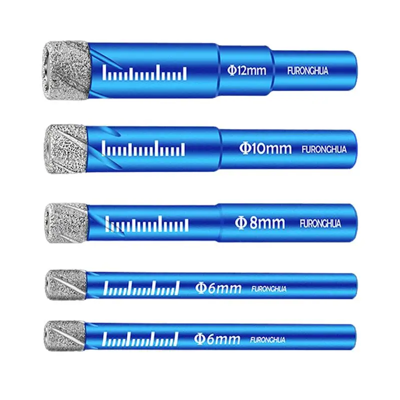 Glass Drill Bits 5Pcs Terrazzo Drill Bits 6mm/6mm/8mm/10mm/12mm Hole Saw Kit Granite Drill Bits For Glass Porcelain Marble Tile
Glass Drill Bits 5Pcs Terrazzo Drill Bits 6mm/6mm/8mm/10mm/12mm Hole Saw Kit Granite Drill Bits For Glass Porcelain Marble Tile