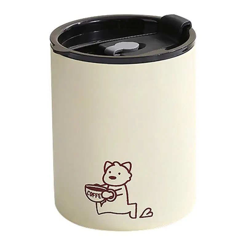 

Travel Coffee Mug Insulated Stainless Steel Water Bottle With Straw Lid Vacuum Walled Thermal Animals Flask Travel Mug For