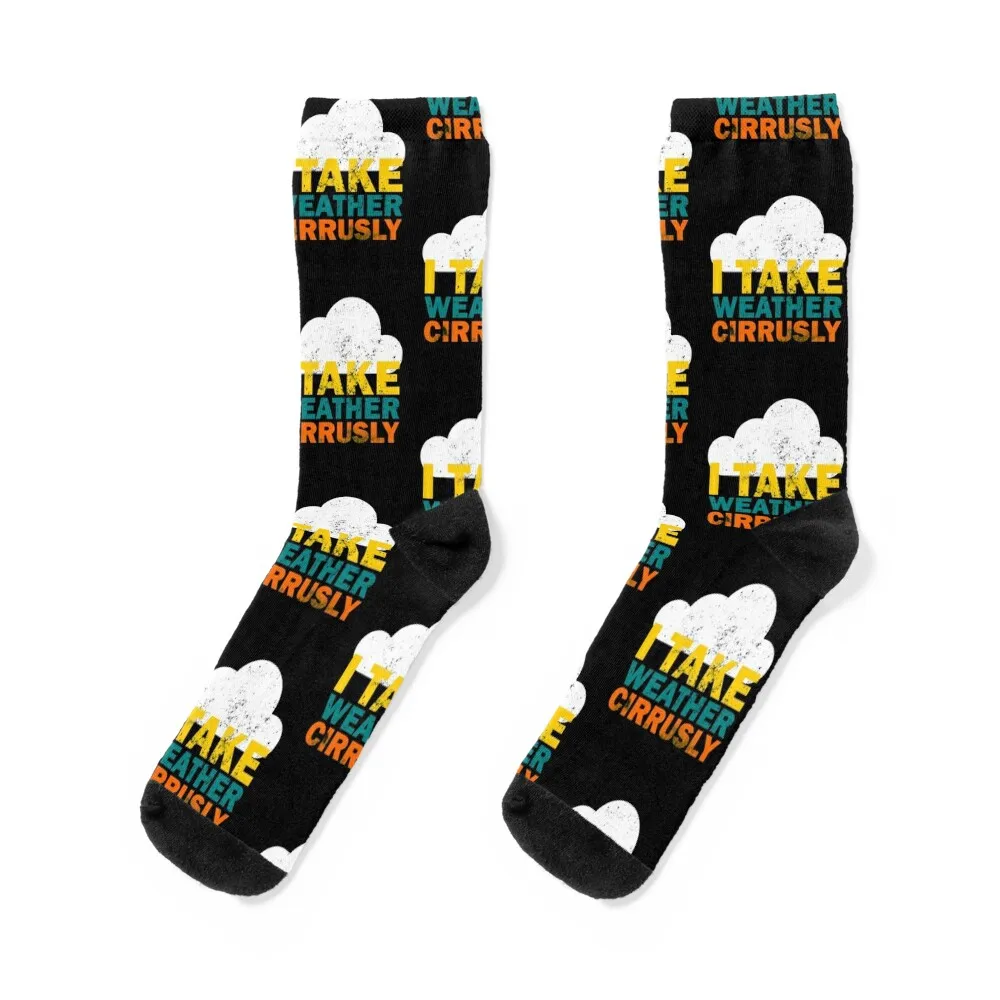 I Take Weather Cirrusly Funny Retro Meteorologist Socks New year's winter thermal set Socks Man Women's
I Take Weather Cirrusly Funny Retro Meteorologist Socks New year's winter thermal set Socks Man Women's