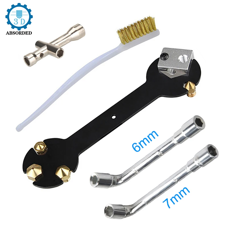 Cross Wrench Set Nozzle Spanner Socket for Ender3 3D Printer Cleaner Tool Nozzles Toothbrush Copper Brush Cleaning Parts Hotbed
Cross Wrench Set Nozzle Spanner Socket for Ender3 3D Printer Cleaner Tool Nozzles Toothbrush Copper Brush Cleaning Parts Hotbed