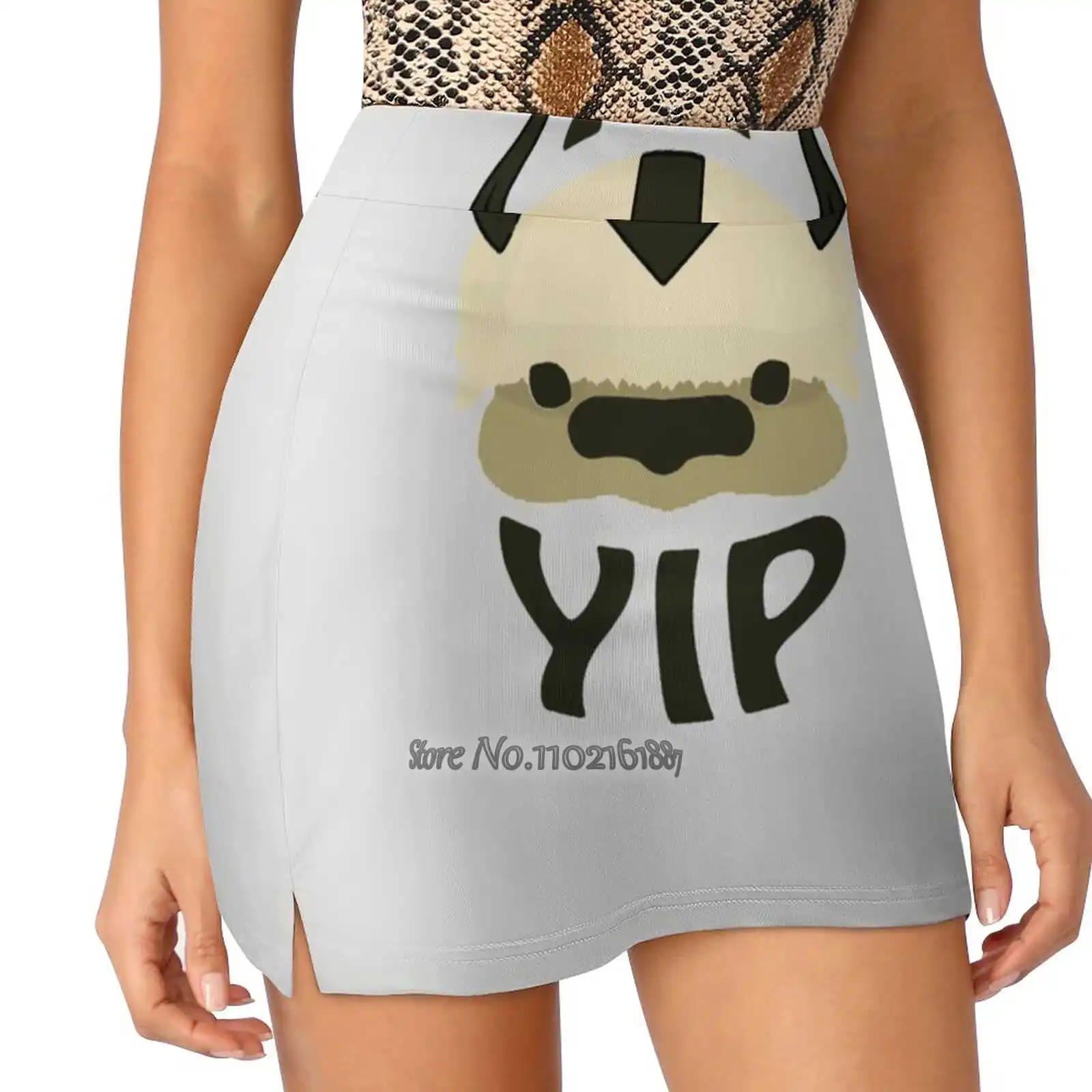 

Yip Yip Appa! Fake Two-Piece Hakama Skirt Women Pencil Skirts Workout Sports Mini Skirt Appa Aang The Last Airbender Airbender