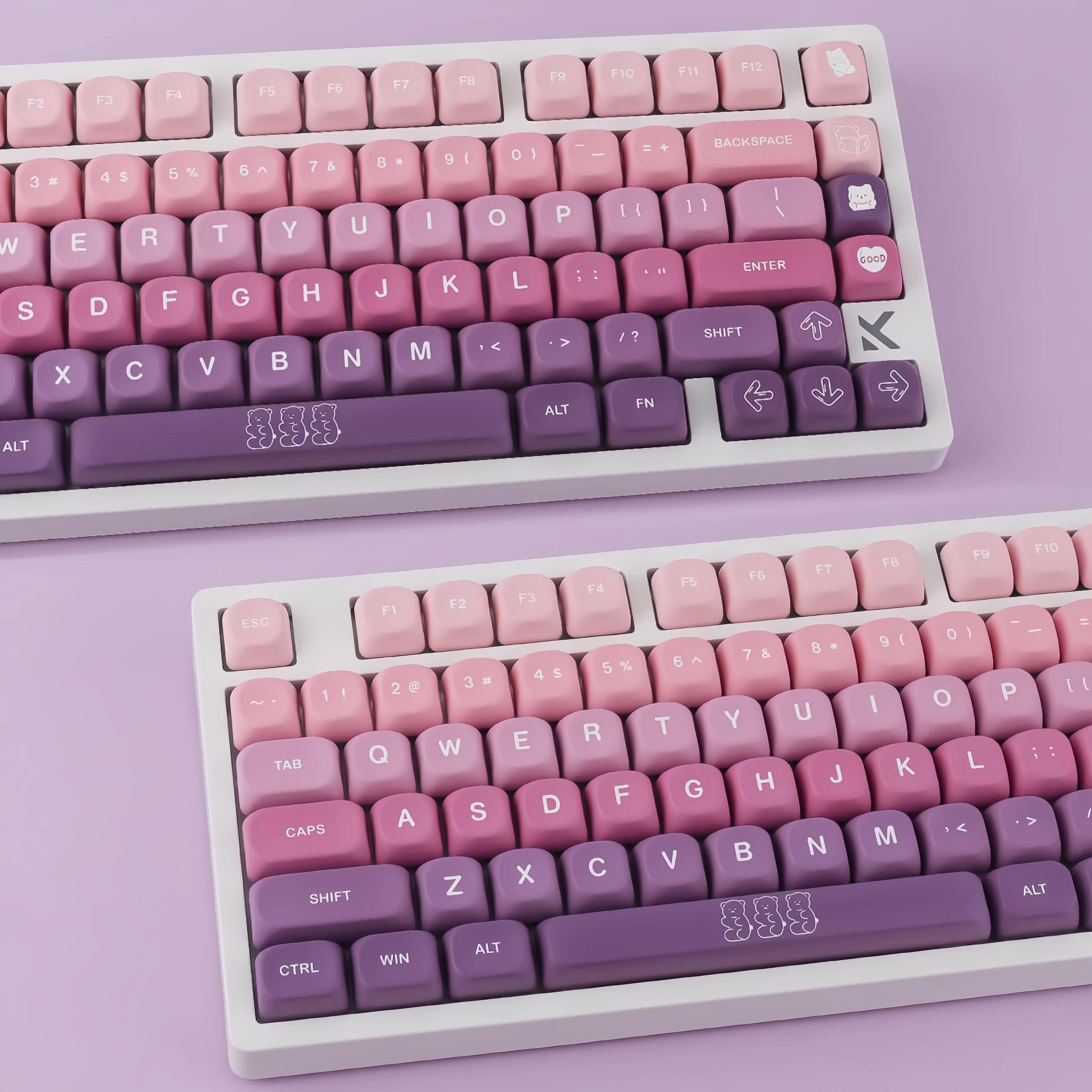 PBT MOA profile keycaps for gaming keyboard customisation