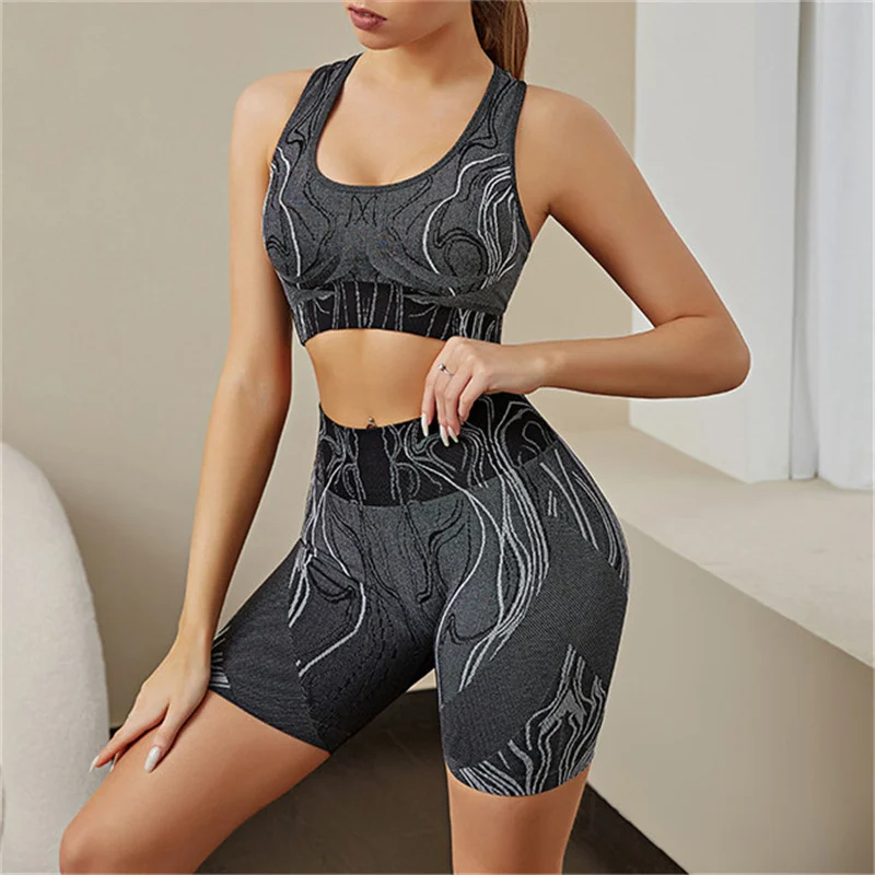 Sports Suit Women for Fitness Female Tracksuit Seamless Two Piece Yoga Set Outfits Shorts Gym Bra Workout Suit Sportswear 
Sports Suit Women for Fitness Female Tracksuit Seamless Two Piece Yoga Set Outfits Shorts Gym Bra Workout Suit Sportswear