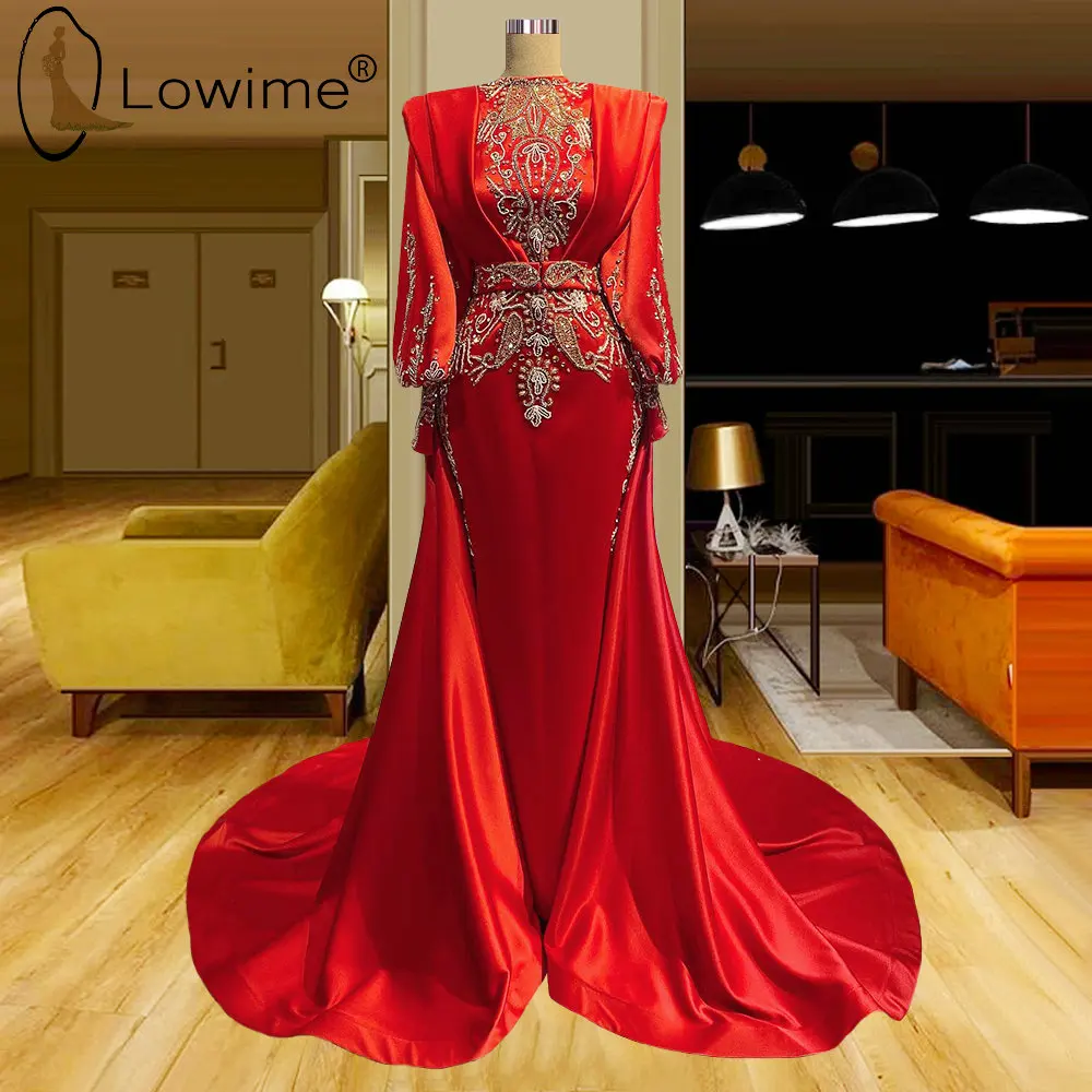 Lowime Vintage Red Muslim Mermaid Evening Gowns Beaded Crystals Maxi Dresses for Women 2022 Formal Party Vestido De Noche
Lowime Vintage Red Muslim Mermaid Evening Gowns Beaded Crystals Maxi Dresses for Women 2022 Formal Party Vestido De Noche
