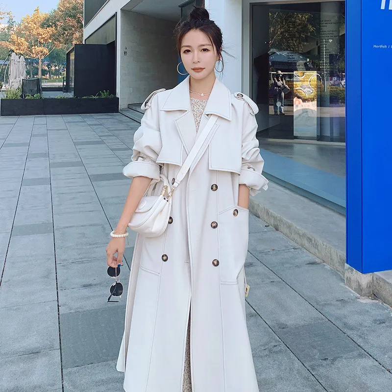 Long Beige Trench Coat for Women 2023 Autumn New Elegant Chic Double Breasted Belt Loose Casual England Windbreaker Jacket L099
Long Beige Trench Coat for Women 2023 Autumn New Elegant Chic Double Breasted Belt Loose Casual England Windbreaker Jacket L099