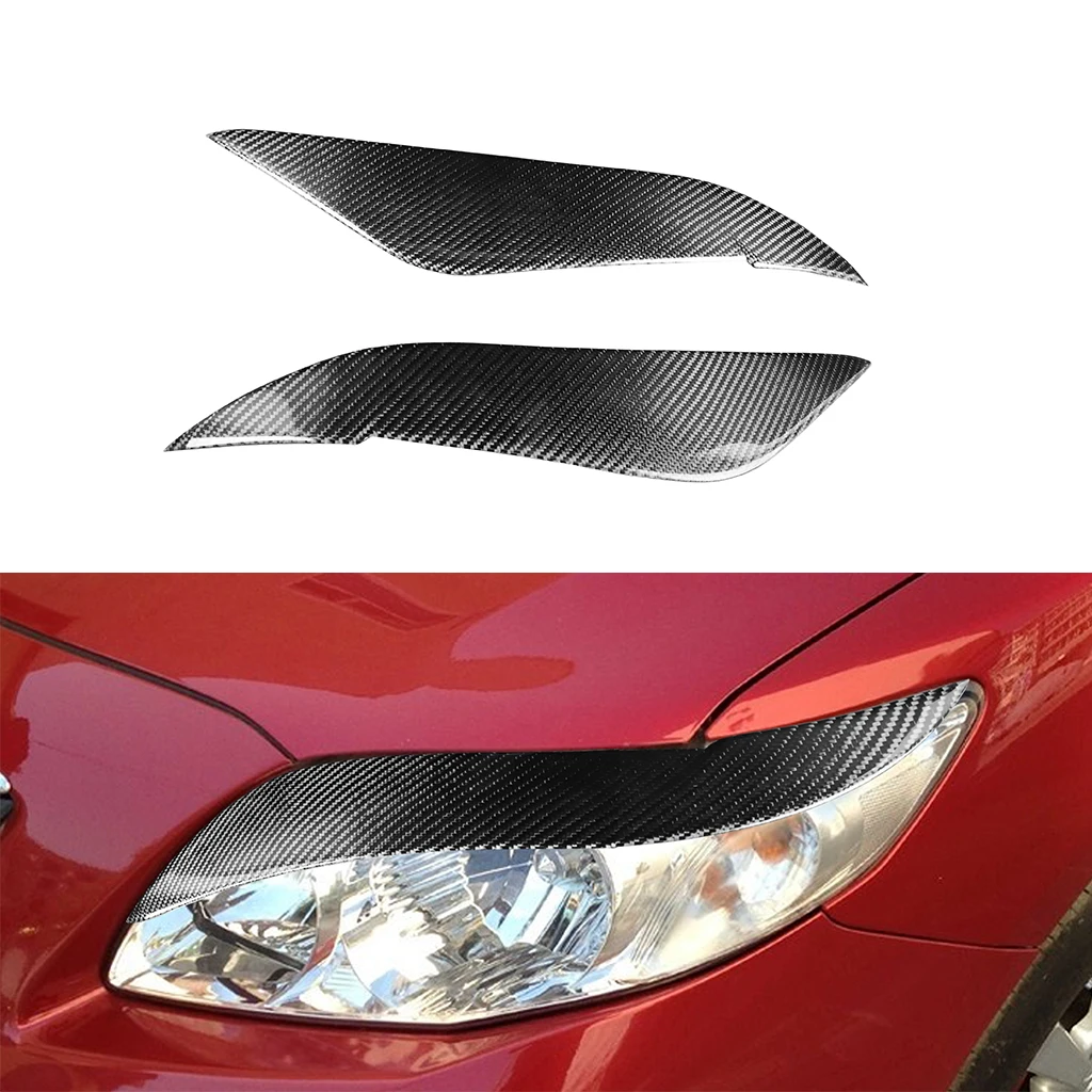 1pair Real Carbon Fiber Car Headlights Eyebrow Eyelids Trim Cover For Toyota Corolla 2008 2009 2010 2011 Car Accessories
1pair Real Carbon Fiber Car Headlights Eyebrow Eyelids Trim Cover For Toyota Corolla 2008 2009 2010 2011 Car Accessories