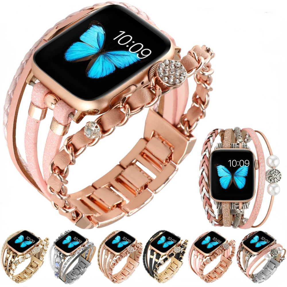 Leather Strap For Apple Watch Band 44mm 40mm 45mm 41mm 42mm 38mm 49mm Metal Jewelry Bracelet iWatch Series Ultra 8 7 6 5 4 3 SE
Leather Strap For Apple Watch Band 44mm 40mm 45mm 41mm 42mm 38mm 49mm Metal Jewelry Bracelet iWatch Series Ultra 8 7 6 5 4 3 SE