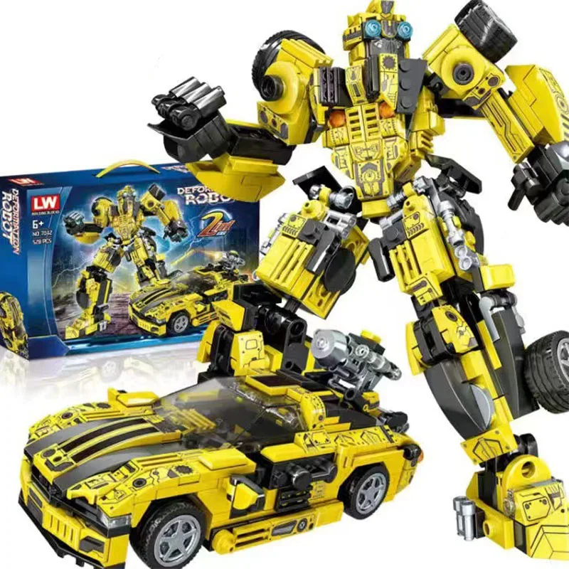 

HeroCross Bumblebee Transformers Building Blocks Optimus Prime Puzzle Toys Kids Love Building Blocks Birthday Gifts