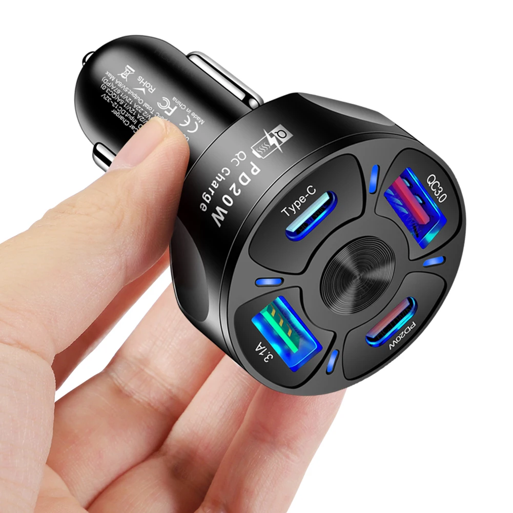 Camper Charger Double Line 20W Fast Charge Charger 2USB+Type-c+PD Cigarette Lighter Adapter For Caravan Truck Bus RV
Camper Charger Double Line 20W Fast Charge Charger 2USB+Type-c+PD Cigarette Lighter Adapter For Caravan Truck Bus RV