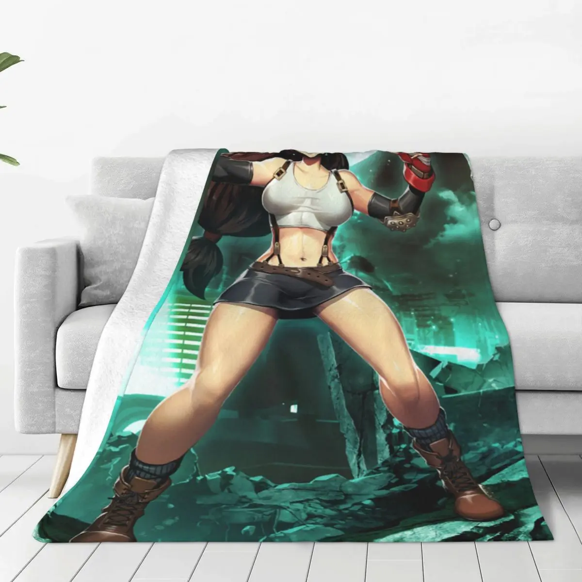 

Final Fantasy TIFA Blanket Aerith sexy beauties Fashion Flannel Throw Blanket Home Couch Decoration Soft Warm Bedspreads