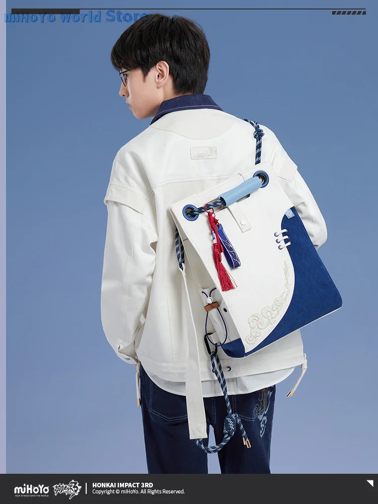 

MiHoYo Official Genuine Honkai Impact 3 Li Sushang Bag Jade Knight Theme Series Shoulder Bag Canvas Backpack Couple Gifts