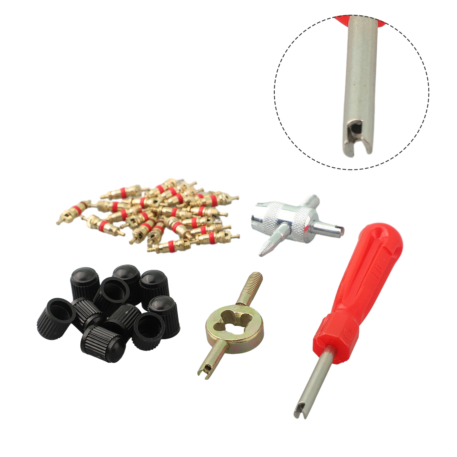 

Repair Install Tool Tire Repair Tool Trucks Cars Tyre Inserts Valve Stems Remover Screwdriver Tire Valve Stem Core Remover