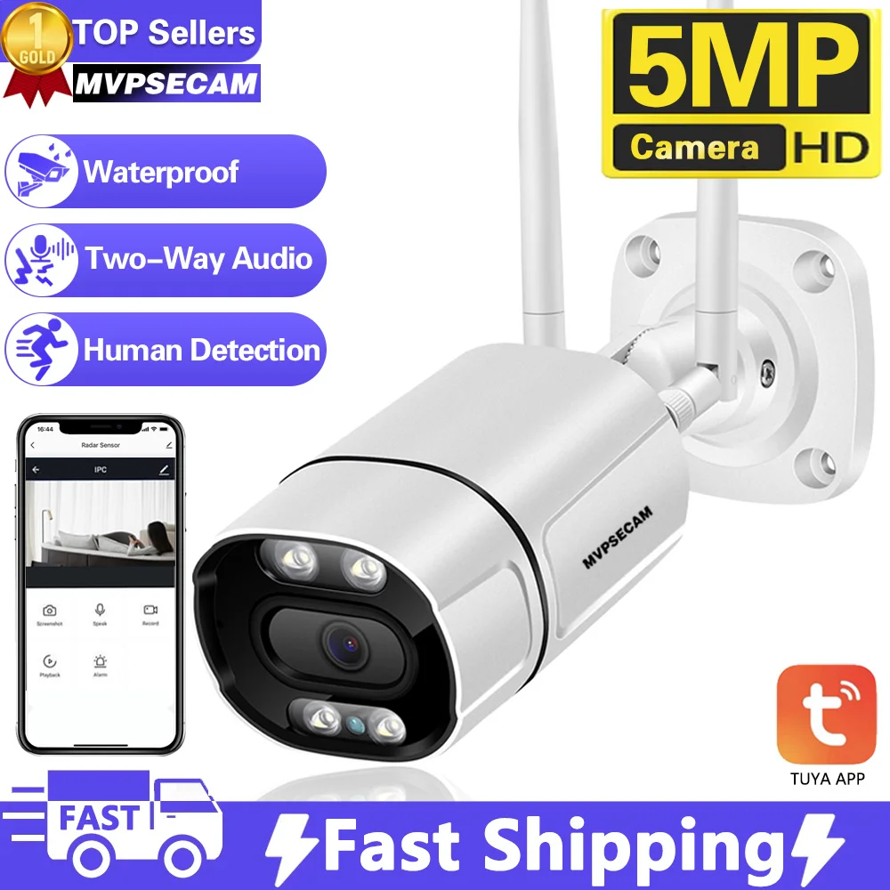 5MP IP Camera Wifi Outdoor Surveillance Home Securtiy Protection CCTV Wi Fi Camara Video Wi-Fi Waterproof Tuya Smart Life IP Cam
5MP IP Camera Wifi Outdoor Surveillance Home Securtiy Protection CCTV Wi Fi Camara Video Wi-Fi Waterproof Tuya Smart Life IP Cam