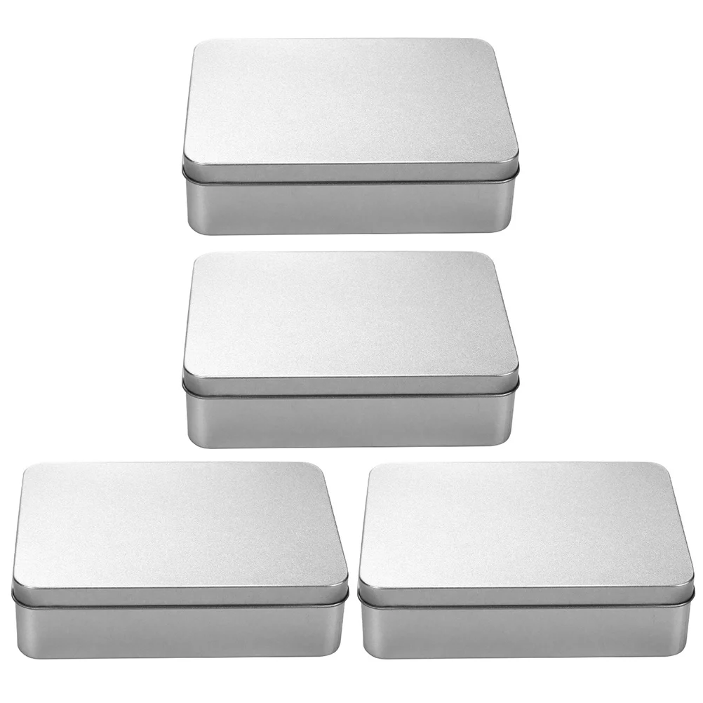 4 Pcs Rectangular Storage Tin Box Tinplate Containers USB Drive Small Case Can Wedding Candy Tins Jar
4 Pcs Rectangular Storage Tin Box Tinplate Containers USB Drive Small Case Can Wedding Candy Tins Jar
