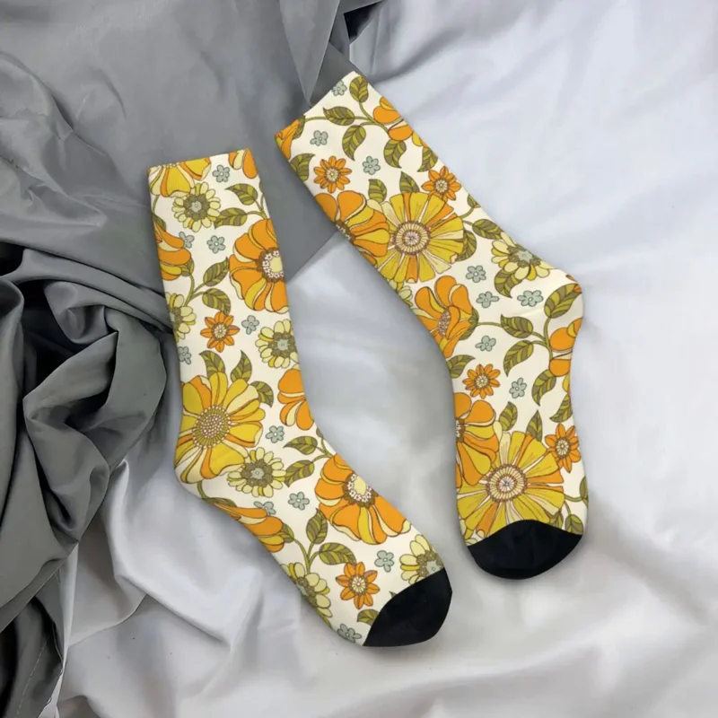 Funny Colorful Floral Daisies Flower Skateboard Socks Retro 70s Style Polyester Middle Tube Socks for Women Men
Funny Colorful Floral Daisies Flower Skateboard Socks Retro 70s Style Polyester Middle Tube Socks for Women Men