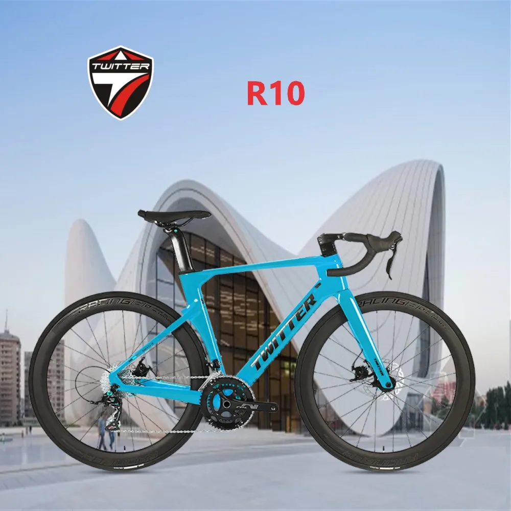 TWITTER road bycicle R10 24S fully hidden inner cable with carbon wheel 700c disc brake carbon fiber road bike gravel bicicleta
TWITTER road bycicle R10 24S fully hidden inner cable with carbon wheel 700c disc brake carbon fiber road bike gravel bicicleta