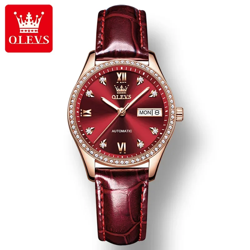 Автоматические механические Изысканные часы OLEVS 6637 для женщин, водонепроницаемые Модные женские наручные часы с ремешком из натуральной кожи, светящиеся
Автоматические механические Изысканные часы OLEVS 6637 для женщин, водонепроницаемые Модные женские наручные часы с ремешком из натуральной кожи, светящиеся
