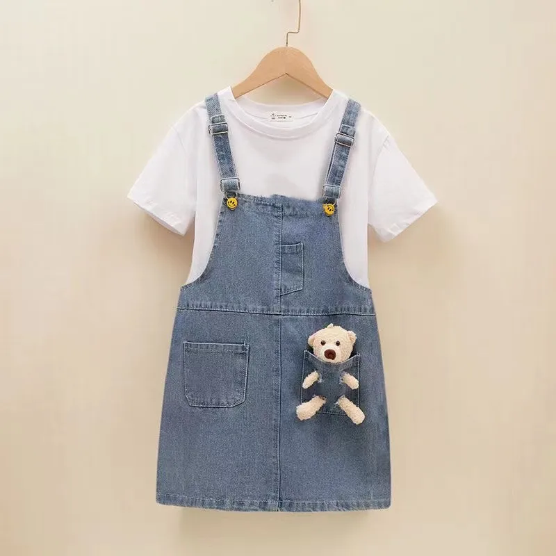 2-8T Summer Sundress Sets Baby Girls Suspender Skirt Girls Dress Kids Straps Denim Dress Children Bear Cartoon Clothing Overalls
2-8T Summer Sundress Sets Baby Girls Suspender Skirt Girls Dress Kids Straps Denim Dress Children Bear Cartoon Clothing Overalls