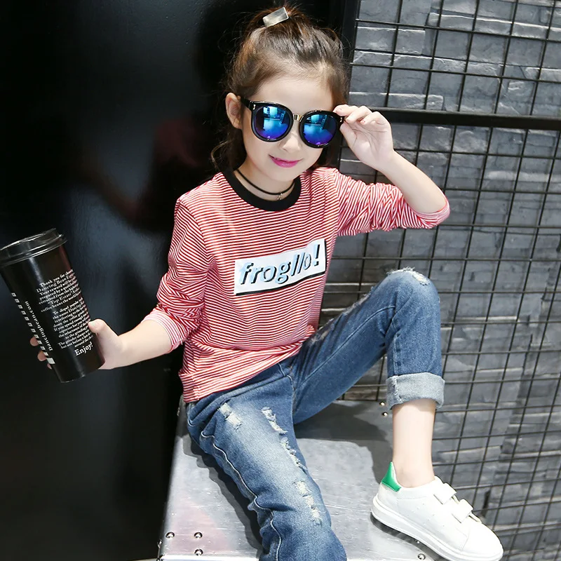 2023 Korean Spring Autumn Children Pullover Sweaters Clothes Girl Long Sleeved Printed O-neck Top Elementary Child Striped Tops
2023 Korean Spring Autumn Children Pullover Sweaters Clothes Girl Long Sleeved Printed O-neck Top Elementary Child Striped Tops