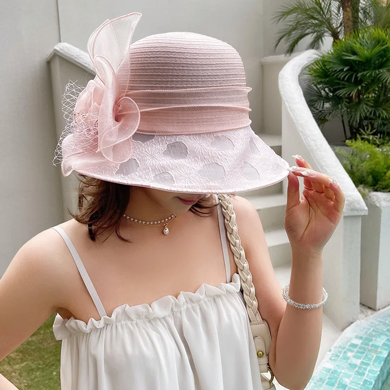 Ladies Bucket Hat Summer Organza Tea Party Hat Breathable Basin Hat Sun Protection Sunscreen Hat Women Beach Hat Flanging Cap
Ladies Bucket Hat Summer Organza Tea Party Hat Breathable Basin Hat Sun Protection Sunscreen Hat Women Beach Hat Flanging Cap