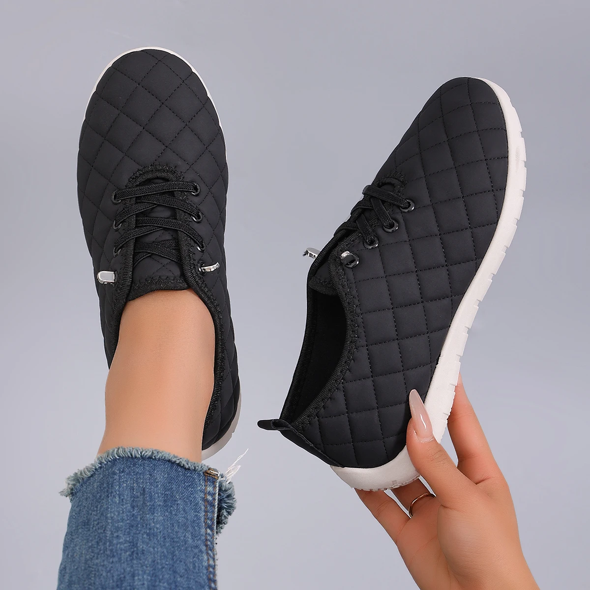 أحذية رياضية نسائية جديدة للربيع، عصرية، قابلة للتنفس، خفيفة الوزن، مضادة للانزلاق، مقاومة للتآكل، أحذية رياضية كاجوال، أحذية مسطحة أحذية رياضية نسائية جديدة للربيع، عصرية، قابلة للتنفس، خفيفة الوزن، مضادة للانزلاق، مقاومة للتآكل، أحذية رياضية كاجوال، أحذية مسطحة