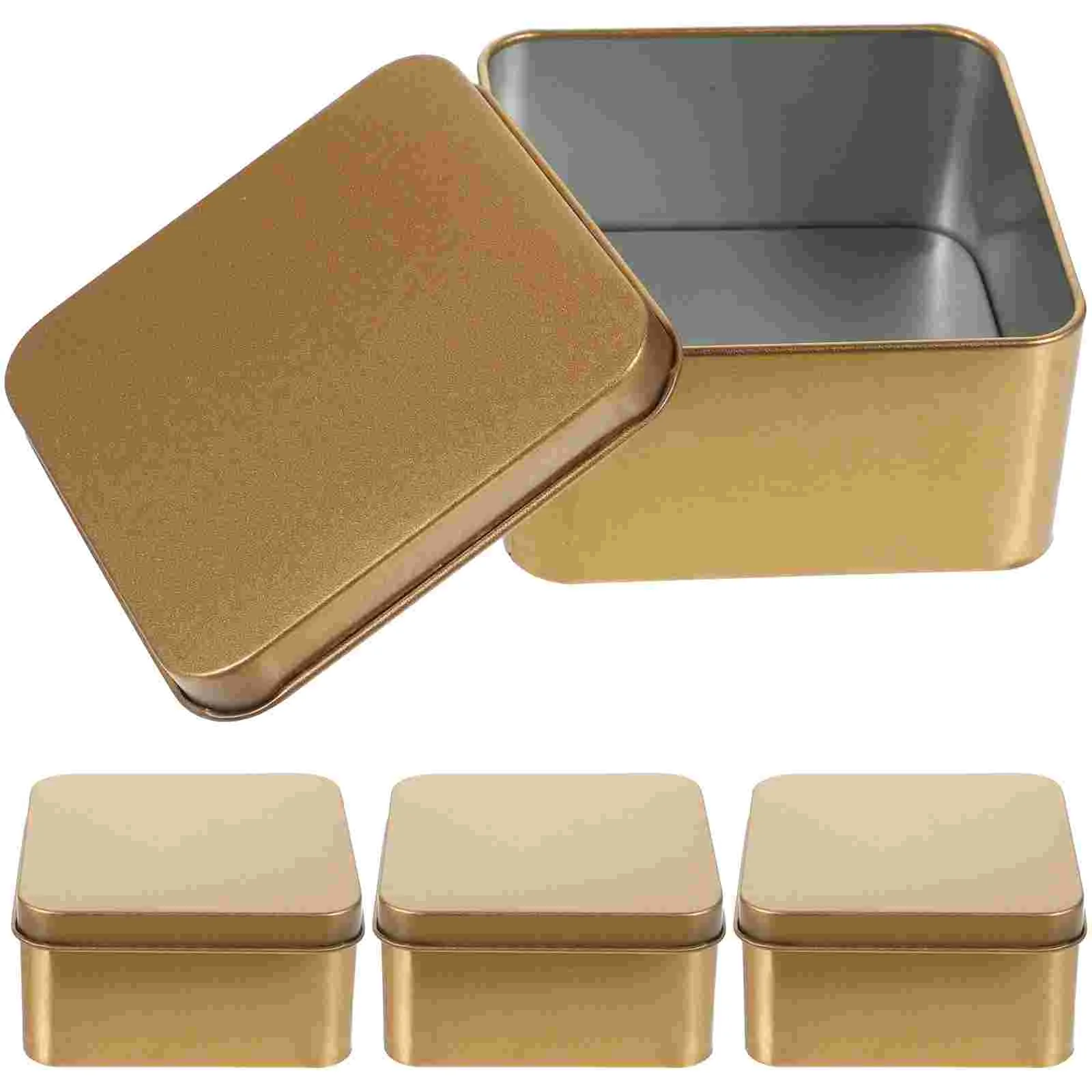 10 Pcs Christmas Cookie Tins Square Tinplate Box Small Gift Storage Candy Packaging Wedding (gold Medium Size) 10pcs With Lids
10 Pcs Christmas Cookie Tins Square Tinplate Box Small Gift Storage Candy Packaging Wedding (gold Medium Size) 10pcs With Lids