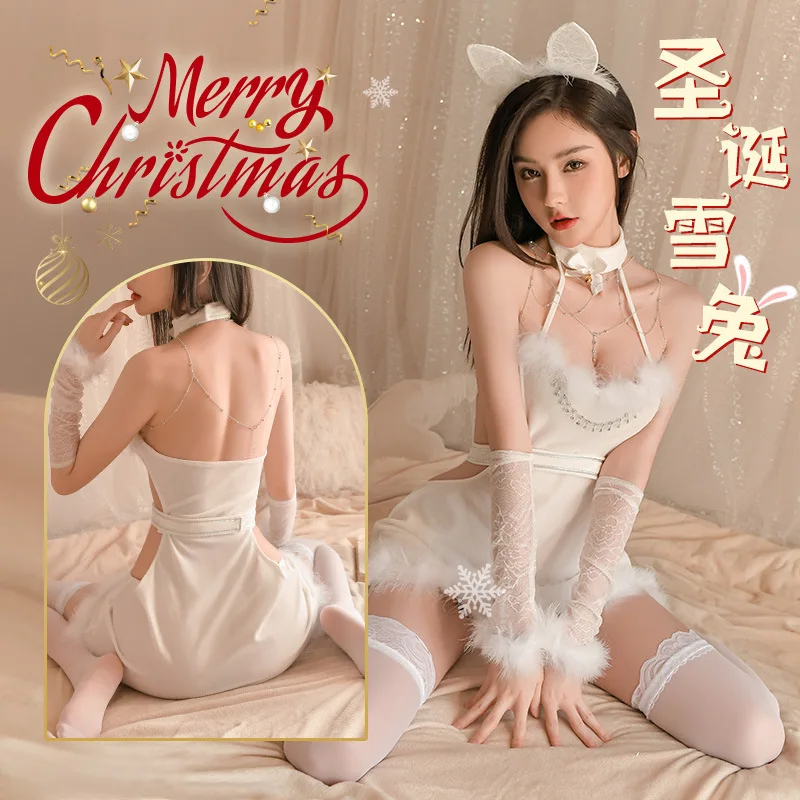 Fun Lingerie Sexy Christmas Fashion Network's popular Female Anchor Set Cosplay Sexy Bunny Set New Year's Robe Uniform pajamas
Fun Lingerie Sexy Christmas Fashion Network's popular Female Anchor Set Cosplay Sexy Bunny Set New Year's Robe Uniform pajamas