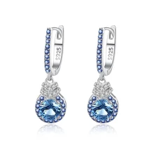 Small Blue Hoop Earrings for Women Dating Party 100% 925 Sterling Silver Drop Water Shape Earring Jewelry Gifts
Small Blue Hoop Earrings for Women Dating Party 100% 925 Sterling Silver Drop Water Shape Earring Jewelry Gifts