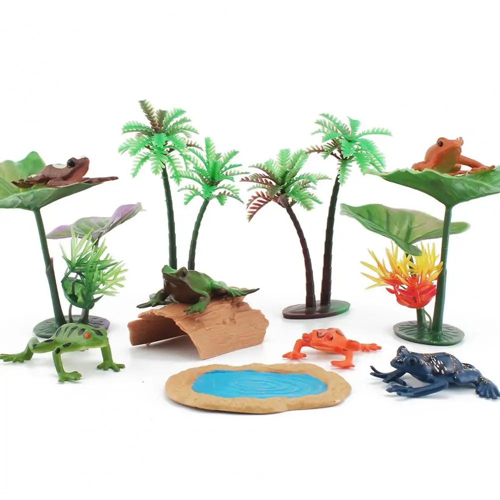 12Pcs/Set High Simulation Printed Frog Figurine Lotus Leaf Wooden Block Frog Animal Model Action Figure Toys for Kids
12Pcs/Set High Simulation Printed Frog Figurine Lotus Leaf Wooden Block Frog Animal Model Action Figure Toys for Kids