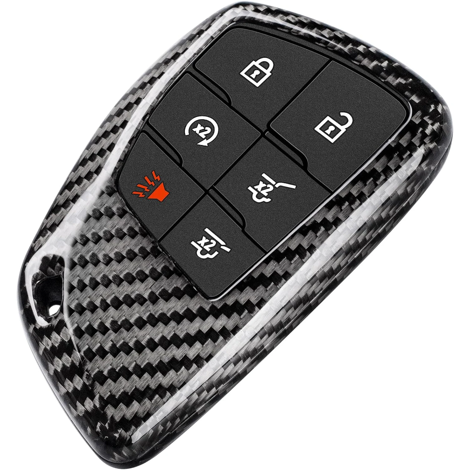 

Real Carbon Fiber Key Fob Cover Case Protector Shell for Chevy Chevrolet Silverado Suburban Tahoe ,GMC Sierra Yukon Denali 2024