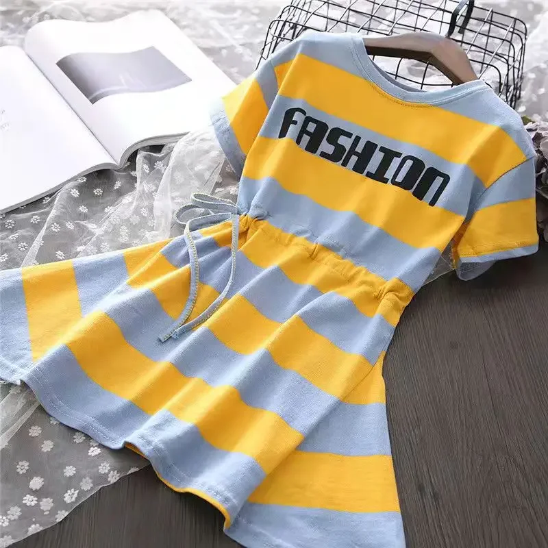 Summer 2024 Girls Dress Teenage Kids Sport Stripe Dresses Short Sleeve Party Children Costume Vestidos Clothes 6 8 10 12 14 Year
Summer 2024 Girls Dress Teenage Kids Sport Stripe Dresses Short Sleeve Party Children Costume Vestidos Clothes 6 8 10 12 14 Year
