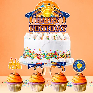 Dart War Party Supplies,100pcs Decorations Tableware Set-Dart War Party Plates Cups Napkins Tablecloth Balloons Banner etc Dart War Party Supplies,100pcs Decorations Tableware Set-Dart War Party Plates Cups Napkins Tablecloth Balloons Banner etc
