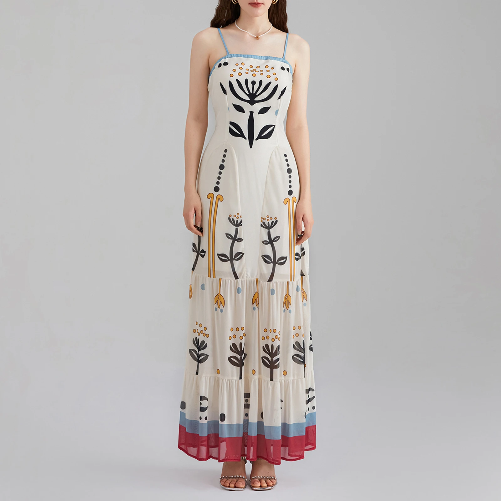 Women Boho Floral Print Ruffle Maxi Dress Sexy Spaghetti Strap Backless Y2k Loose Fit Vacation Beach Long Sundress
Women Boho Floral Print Ruffle Maxi Dress Sexy Spaghetti Strap Backless Y2k Loose Fit Vacation Beach Long Sundress