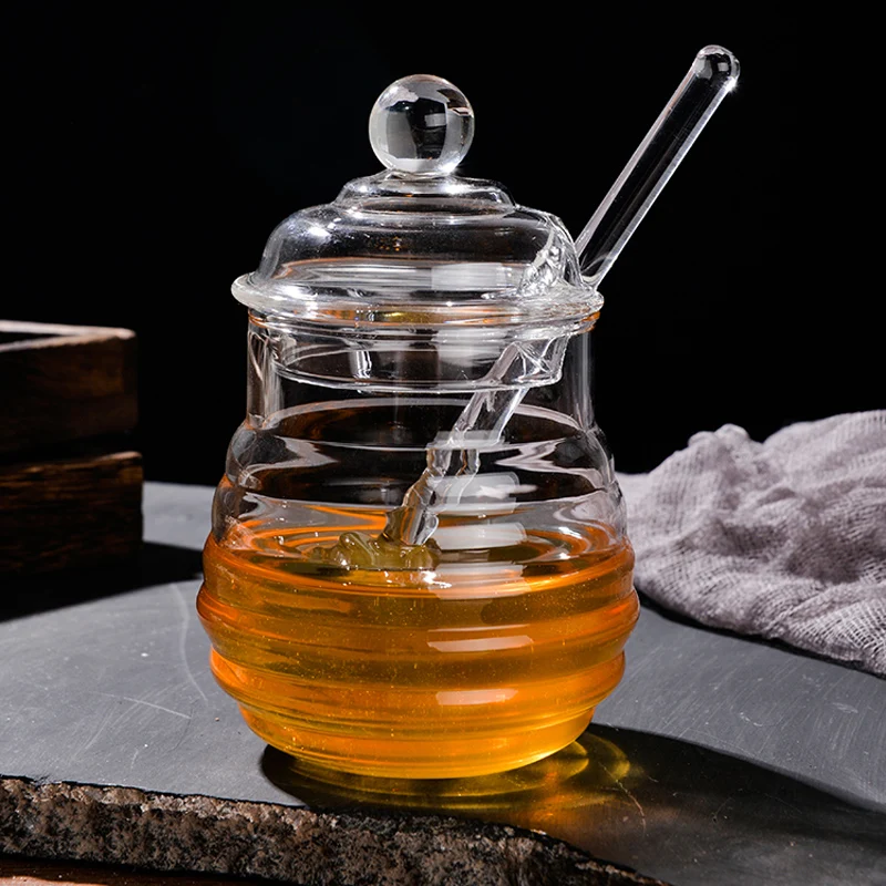 250ml Glass Honey Jar Clear Glass Honey Pot with Dipper Spoon Small Kitchen Storage Bottle Jar Honey Server Container for Syrup
250ml Glass Honey Jar Clear Glass Honey Pot with Dipper Spoon Small Kitchen Storage Bottle Jar Honey Server Container for Syrup