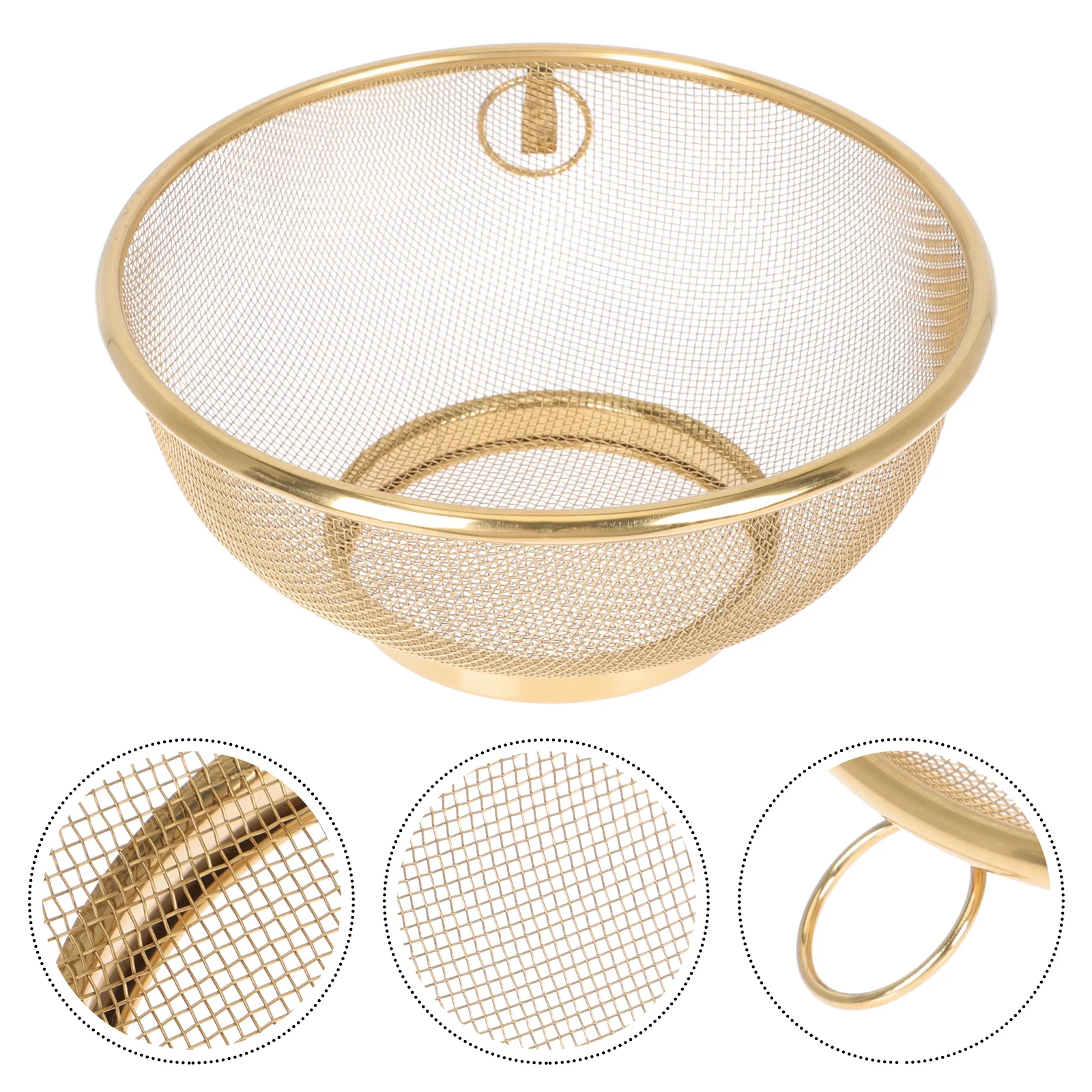 

Strainer Basket Colander Mesh Bowl Rice Washing Kitchen Fruit Fine Vegetable Metal Pasta Stainless Steel Sieve Food Washer Sink