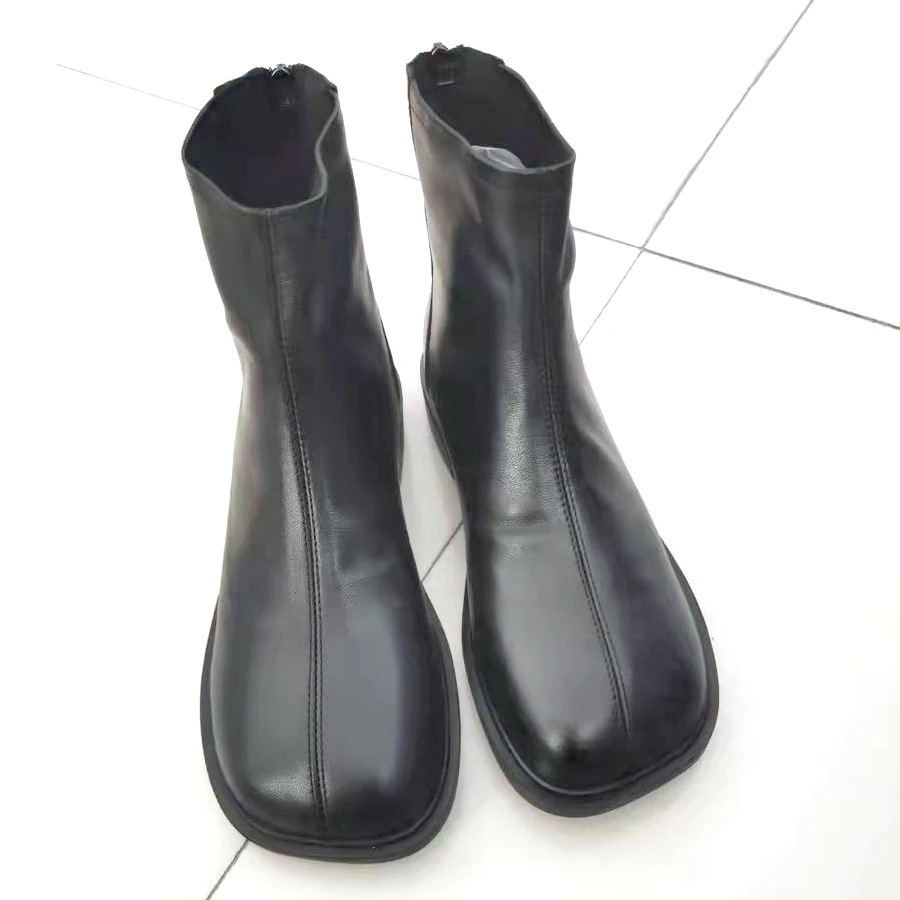 Genuine Leather Fashion Women's Martin Boots Square Toe Flats Ankle Boots Back Zipper Ladies Motorcycle Booties Black
Genuine Leather Fashion Women's Martin Boots Square Toe Flats Ankle Boots Back Zipper Ladies Motorcycle Booties Black
