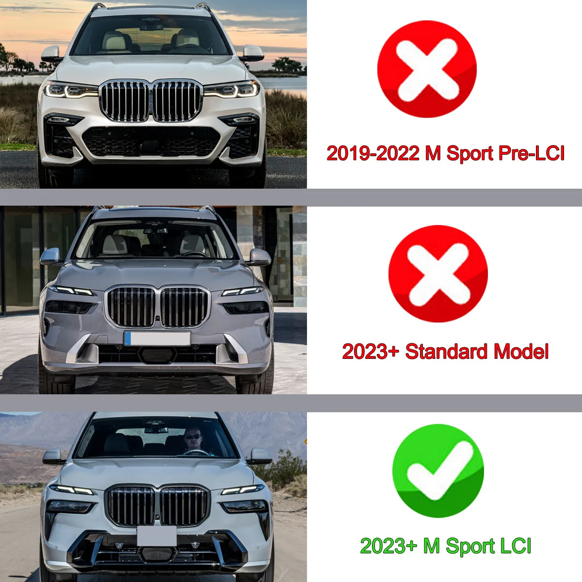 Replace FOR BMW X7 GLOSS BLACK Bumper Surround G07 Sport 4-door 2023 2024 FRONT SPLITTER REAR DIFFUSER SPOILER BODY KIT Refit Replace FOR BMW X7 GLOSS BLACK Bumper Surround G07 Sport 4-door 2023 2024 FRONT SPLITTER REAR DIFFUSER SPOILER BODY KIT Refit