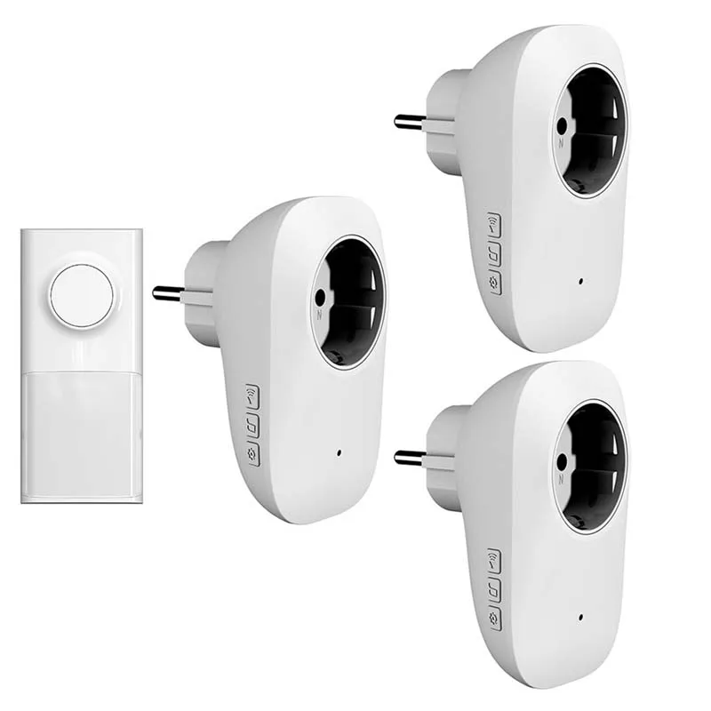 Wireless Doorbell Receiver Battery Powered Transmitter AC Plug in Cordless Door Bell Chime 1transmitter+3receivers
Wireless Doorbell Receiver Battery Powered Transmitter AC Plug in Cordless Door Bell Chime 1transmitter+3receivers