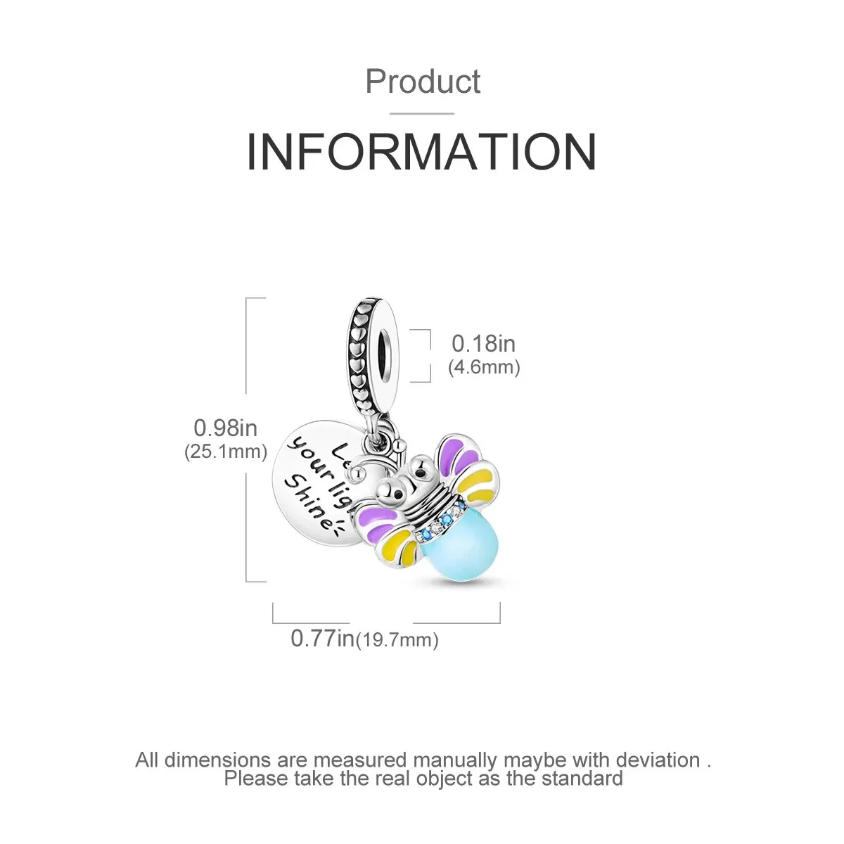 MULA 1PC Silver Plated Charms Firefly Butterfly Flower Fit Original Beads DIY Fashion Jewelry MULA 1PC Silver Plated Charms Firefly Butterfly Flower Fit Original Beads DIY Fashion Jewelry